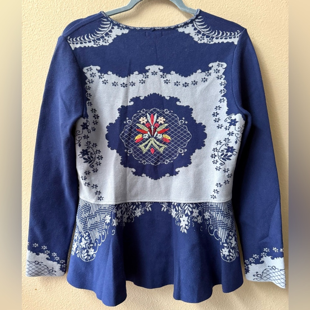 IVKO Embroidered Jacket 81512 (Marine) Women’s EU 40/US 10 - Picture 7 of 9